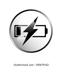 Battery charging icon.