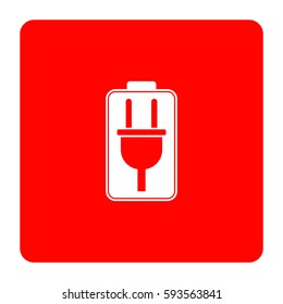 Battery charging icon.