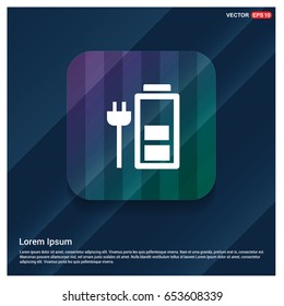Battery charging icon 
