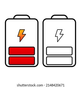 Battery charging icon, battery, charger vector illustration icon design