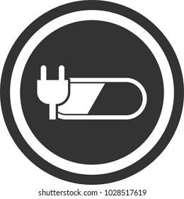 Battery Charging  icon , circle sign