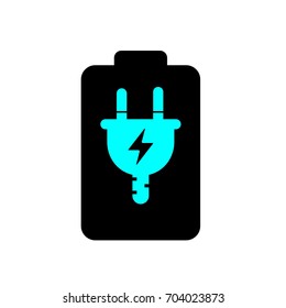 Battery charging icon ,color sign design