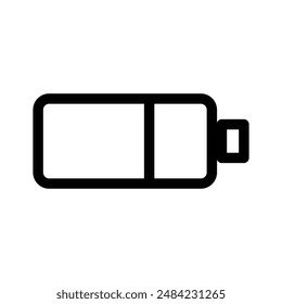Battery charging icon design in filled and outlined style