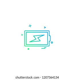 Battery charging icon design vector 