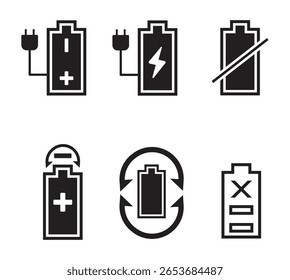 Battery Charging Icon Flat Design