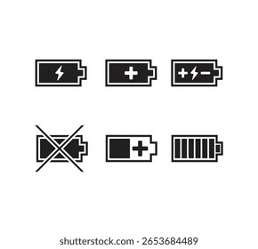 Icono de carga de batería Diseño plano