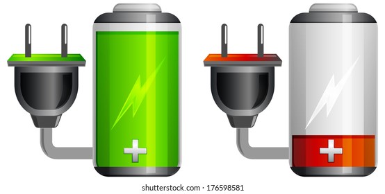Battery Charging Icon - Illustration