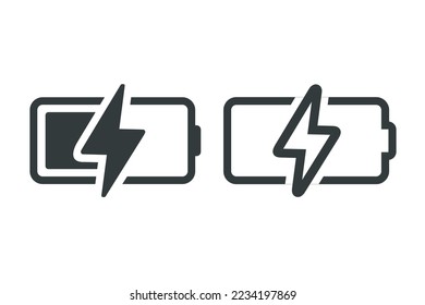 Battery charging icon. Illustration vector
