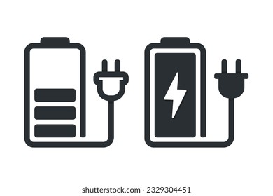 Battery charging icon. Illustration vector