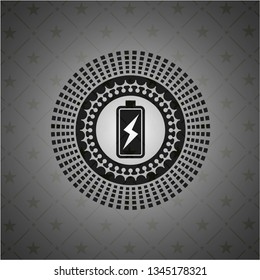 battery charging icon inside dark badge