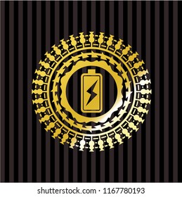 battery charging icon inside shiny badge