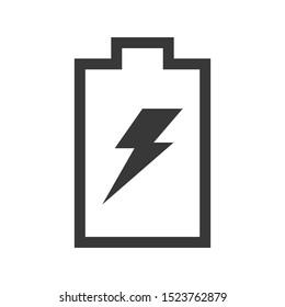Battery charging icon isolated on white background. Power symbol modern, simple, vector, icon for website design, mobile app, ui. Vector Illustration