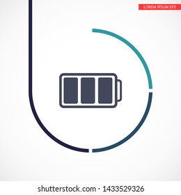 battery Charging icon . Lorem Ipsum Illustration design