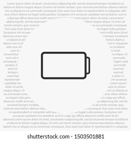 battery Charging icon . Lorem Ipsum Illustration design