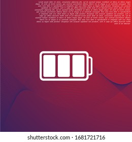 icono de carga de batería . Diseño de ilustración de Lorem Ipsum