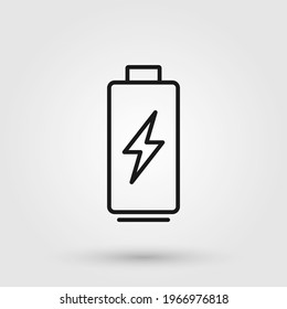 Battery charging icon. Mobile device battery load symbol.