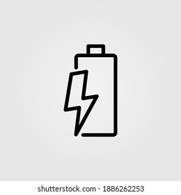 Battery charging icon. Mobile phone battery vector illustration.