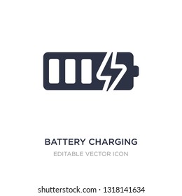 battery charging icon on white background. Simple element illustration from Tools and utensils concept. battery charging icon symbol design.