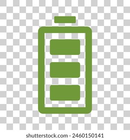 Icono de carga de batería sobre fondo blanco