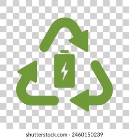 Akkuladesymbol auf weißem Hintergrund