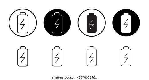 Battery charging icon Outline vector for web ui