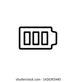Battery Charging icon. perfect Battery Charging symbol. website and mobile design. white background.
