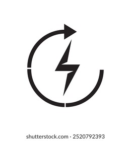 Batterieladung. Symbol mit Reflexion auf weißem Hintergrund