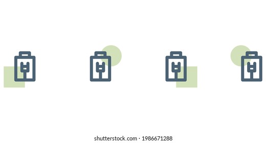 Battery charging icon set for applications, websites, mobile applications, advertisements, presentations and many more. Editable and resize able.
