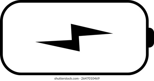 Ícone de carregamento da bateria. Elemento de design de silhueta relacionado ao vetor móvel isolado no fundo transparente, carregamento animado baixo para carga completa.