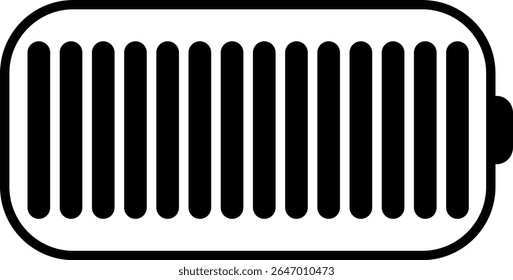 Battery charging icon. Silhouette design element related to mobile vector isolated on transparent background, animated charging low to full charge. lighting power symbol for web and app