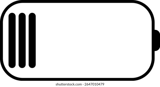 Battery charging icon. Silhouette design element related to mobile vector isolated on transparent background, animated charging low to full charge. lighting power symbol for web and app