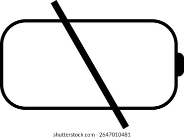 Ícone de carregamento da bateria. Elemento de design de silhueta relacionado ao vetor móvel isolado no fundo transparente, carregamento animado baixo para carga completa.
