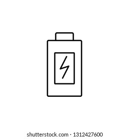 battery, charging icon. Simple thin line, outline vector of Business management icons for UI and UX, website or mobile application
