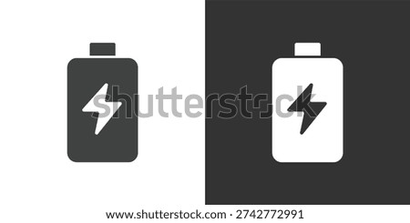 Battery Charging icon. Solid glyph series icon