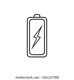 Battery charging icon, battery vector icon.