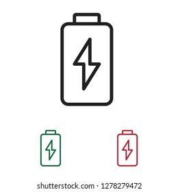 Battery charging icon vector