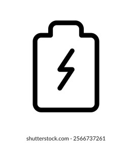 Battery Charging Icon. Vector Files And Editable Strokes