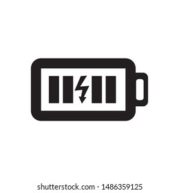 Battery charging icon. Vector illustration