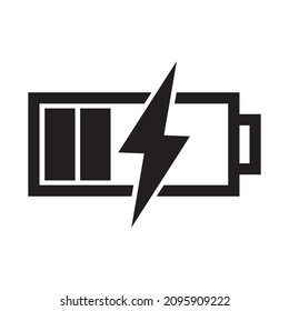 Ilustración vectorial de icono de carga de batería