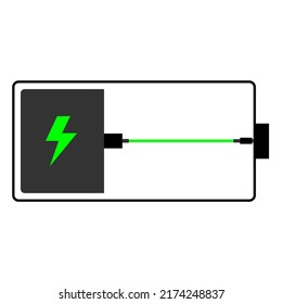 battery charging icon vector illustration
