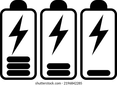 Battery charging icon, vector illustration