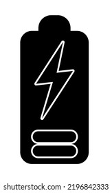 Icono de carga de batería, ilustración vectorial