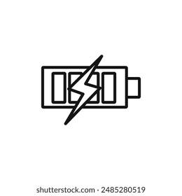 Battery charging icon vector set collection for web