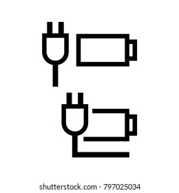 Battery Charging Icon Vector Template Design