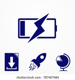 Battery Charging Icon. Vector web image for website.