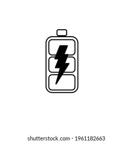 Battery charging Icons line vector icons