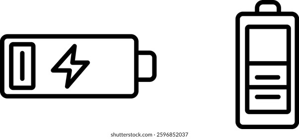 "Battery Charging Indicator Icon Representing Power Status, Device Charging, and Energy Management"