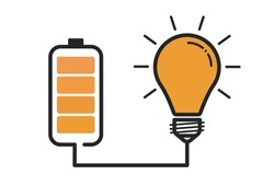 Battery Charging Lamp Icon To Illuminate Locations