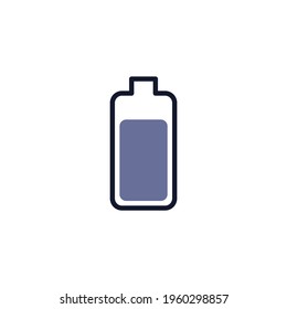 Battery charging level flat icon, battery status vector sign, colorful pictogram isolated on white. Symbol, logo illustration. Flat style design