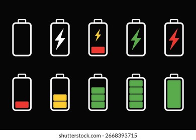 Batterieladestandsanzeige mit unterschiedlichen Leistungszuständen
